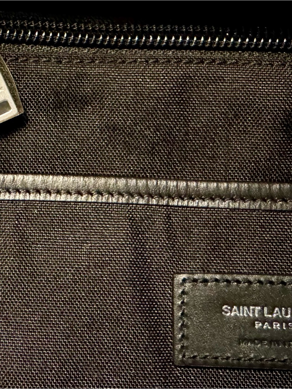 YSL ** Cream Canvas and Leather Backpack with Multicolor Star Motif - Picture 9 of 16
